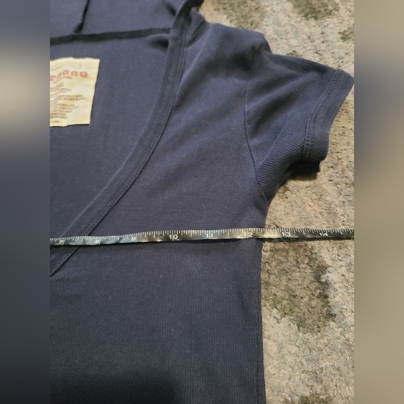 Zenana Dark Blue Hooded Tee sz M - Picture 7 of 8